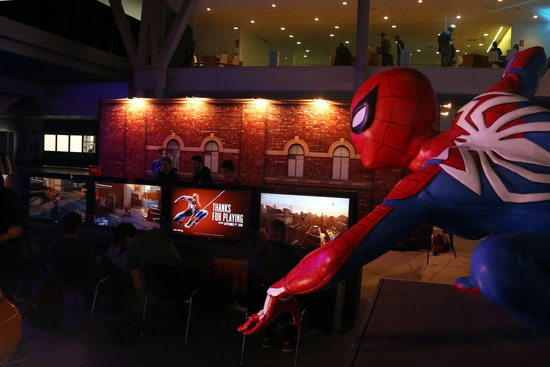 A Spiderman figure at the Barcelona Games World Fair on November 29 2018 (by Pere Francesch)